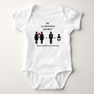 coparent, MyCo-ParentingEquation, Three parents... Baby Bodysuit