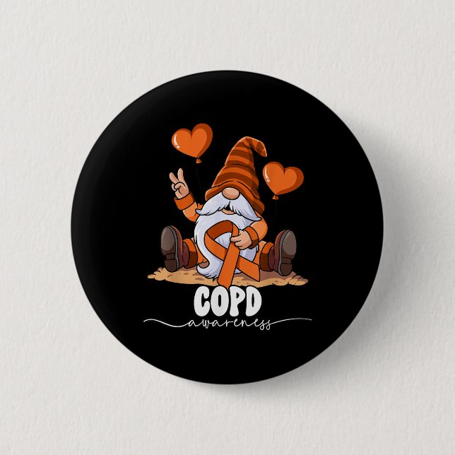 Copd Awareness  2 Inch Round Button (Front)