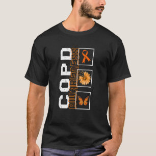 COPD Awareness COPD Orange Ribbon Sunflower Butter T-Shirt