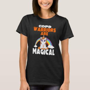 Copd Awareness Cute Magical Unicorn Lung Orange Ri T-Shirt