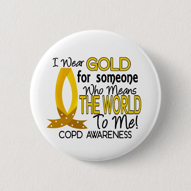 COPD Means World To Me 1 2 Inch Round Button (Front)