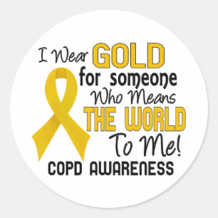 COPD Means World To Me 2 Classic Round Sticker
