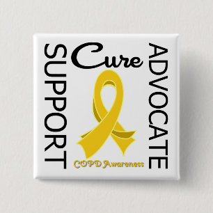 COPD Support Advocate Cure 2 Inch Square Button