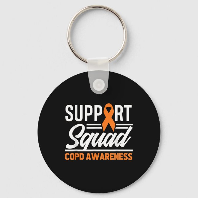 Copd Warrior Support Squad Copd Awareness  Keychain (Front)