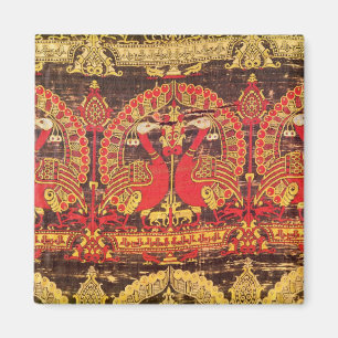 Cope with peacock motif and kufic inscription magnet