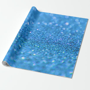 Copen blue Glitter Design   Wrapping Paper