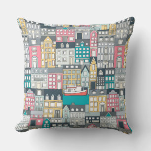 Copenhagen candy throw pillow
