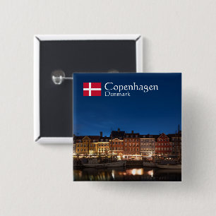 Copenhagen Denmark 2 Inch Square Button