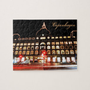 Copenhagen, Denmark at night Jigsaw Puzzle