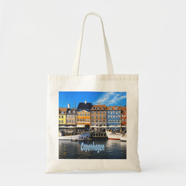 Copenhagen Denmark Capital Canal Homes Nyhavn Tote Bag (Front)