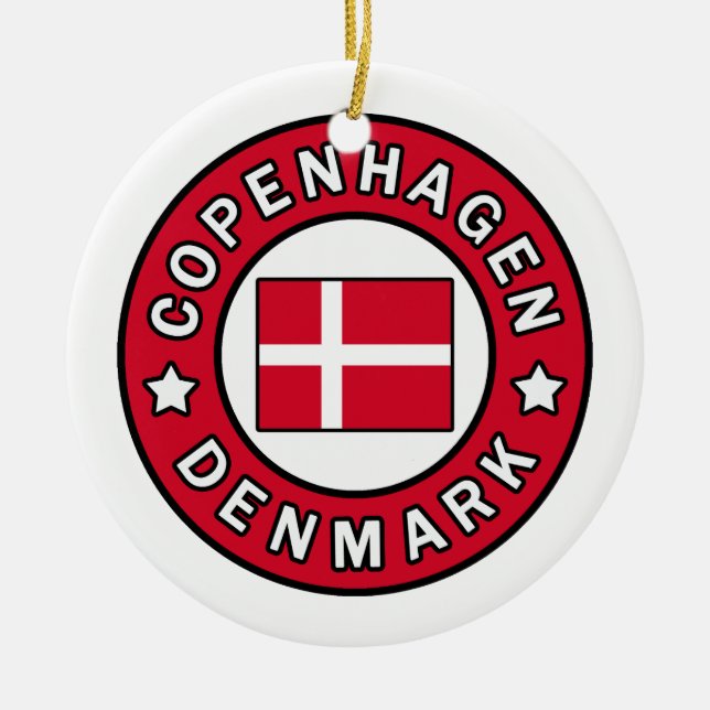 Copenhagen Denmark Ceramic Ornament (Front)