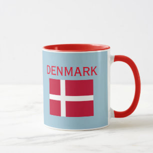 Copenhagen Denmark Crest & Flag Mug