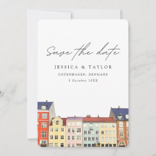 Copenhagen Denmark Custom Photo Save the Date Invitation