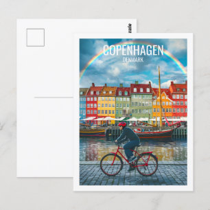 Copenhagen Denmark Famous Travel Place Postcard