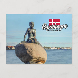 Copenhagen Denmark Mermaid Postcard