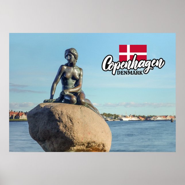 Copenhagen Denmark Mermaid Poster (Front)
