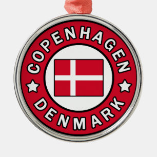 Copenhagen Denmark Metal Ornament