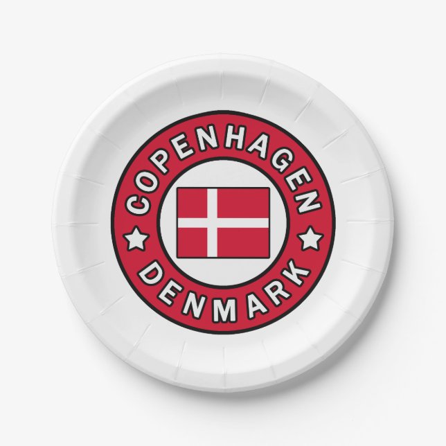 Copenhagen Denmark Paper Plate (Front)