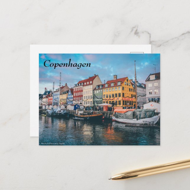 Copenhagen Denmark Postcard (Front/Back In Situ)