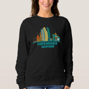 Copenhagen Denmark Skyline Dane Cityscape Danes Da Sweatshirt
