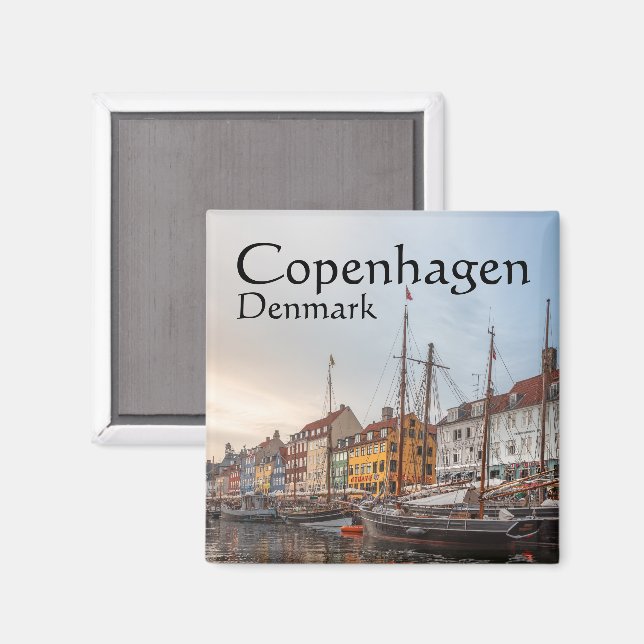 Copenhagen Denmark Souvenir Magnet (Front/Back)