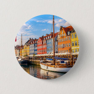 Copenhagen Denmark Travel 2 Inch Round Button