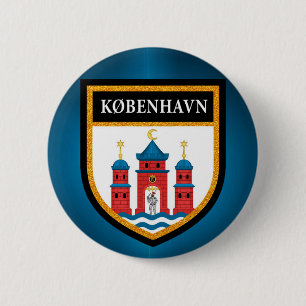 Copenhagen Flag 2 Inch Round Button
