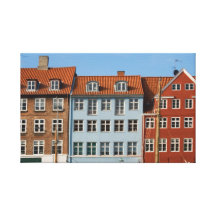 Copenhagen houses canvas print