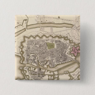 Copenhagen, Kiobenhaven 2 Inch Square Button