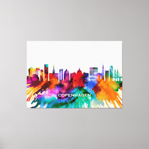 Copenhagen Skyline Canvas Print