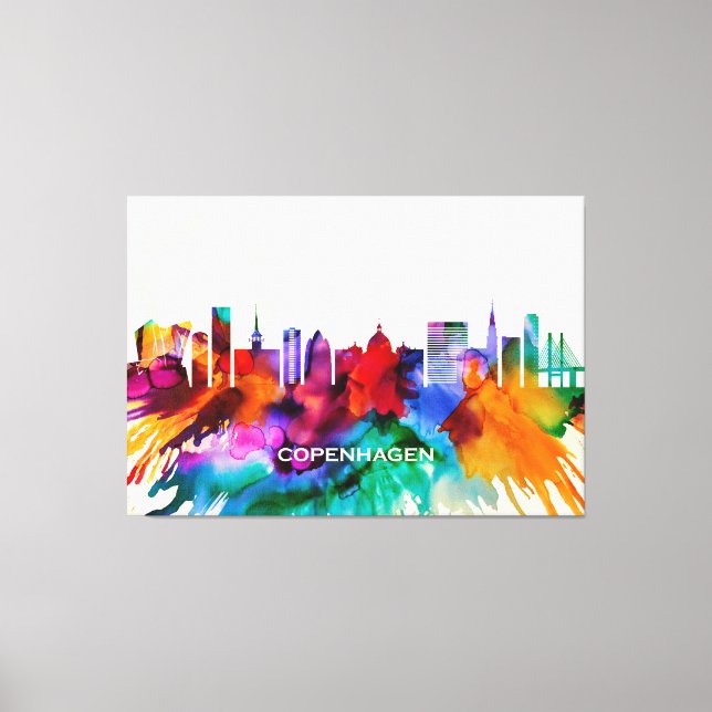 Copenhagen Skyline Canvas Print (Front)