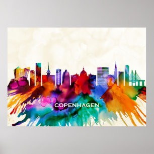 Copenhagen Skyline Poster