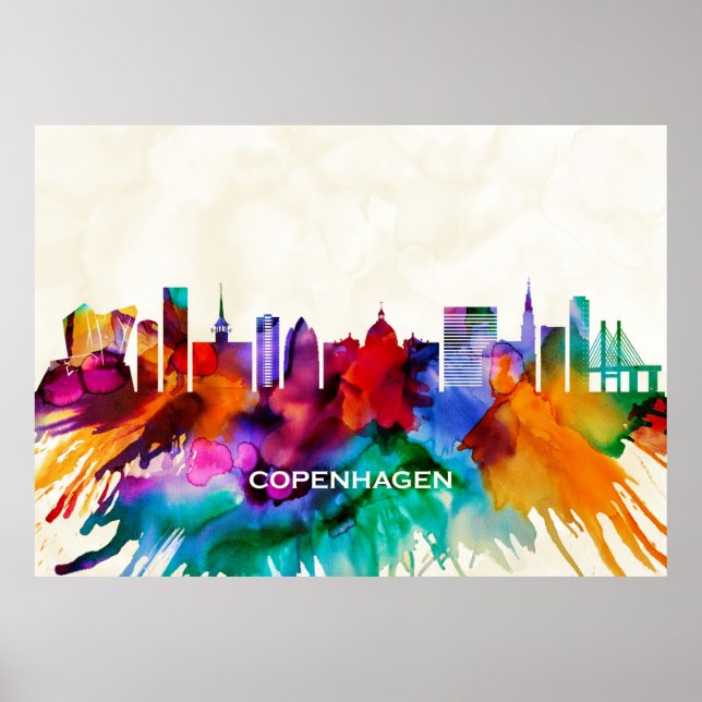 Copenhagen Skyline Poster (Front)