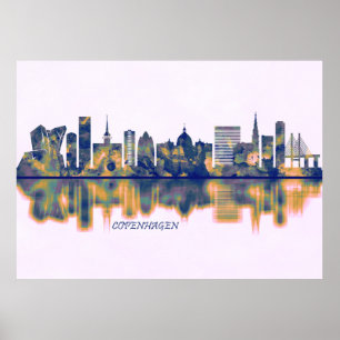 Copenhagen Skyline Poster