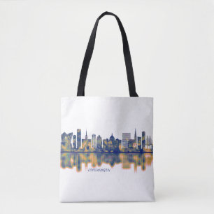 Copenhagen Skyline Tote Bag