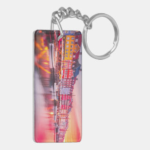 Copenhagen sunrise Nyhavn, Denmark Keychain