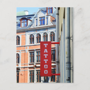 Copenhagen Tattoo Sign Postcard