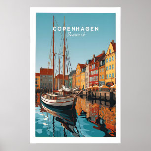 Copenhagen Travel Poster Print 1