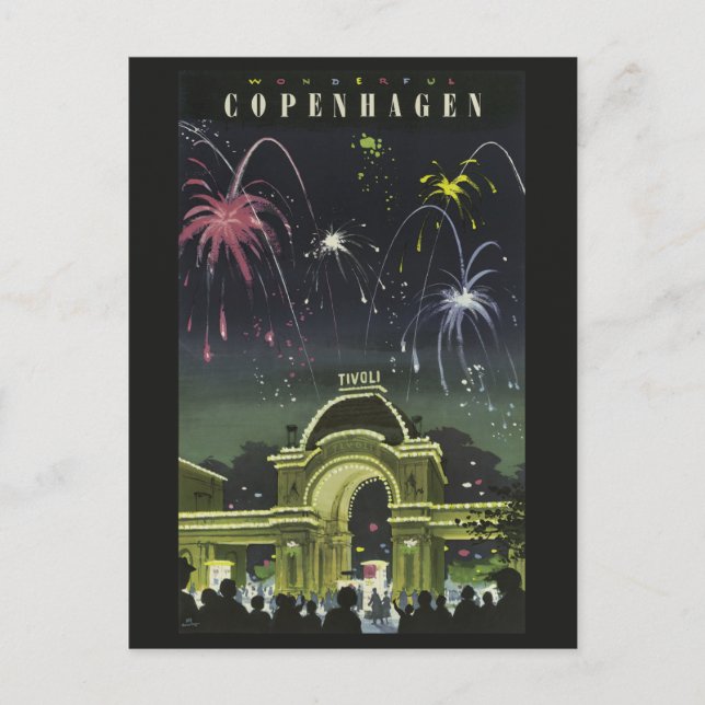 Copenhagen Vintage Travel postcard (Front)