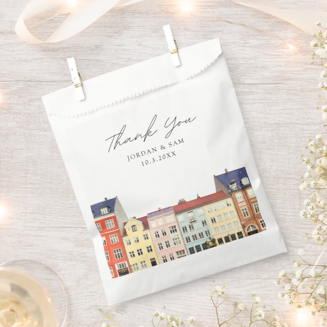 Copenhagen Wedding Personalized Photo Favour Bag (Clipped)