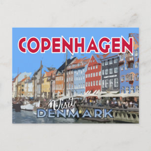 Copenhague, Danemark, carte postale de la série Vi