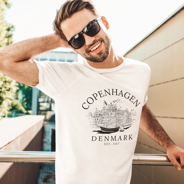 Copenhaguen Denmark vintage Landscape T-Shirt (Creator Uploaded)