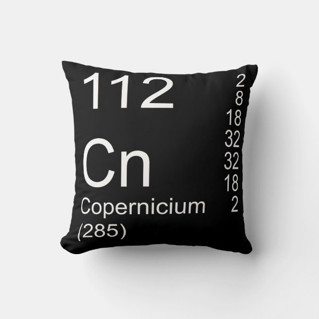 Copernicium Throw Pillow (Front)