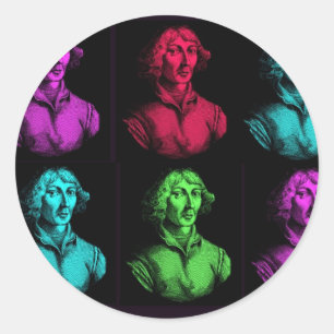 Copernicus Collage Classic Round Sticker