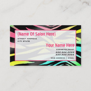 Copie au néon de zèbre de rendez-vous de salon d