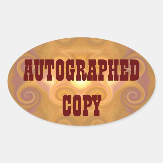 Copie autographiée - Stickers ovale (#7) (Devant)