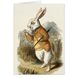Copie blanche de lapin d'Alice au pays des