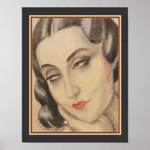 Copie d'art déco de "Lili Elbe" par Gerda Wegener