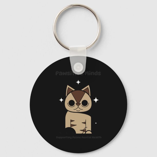 Copie De Meow Wellness S Sticker  Keychain (Front)