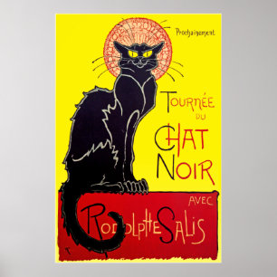 Copie de poster vintage de chat noir de Le Chat